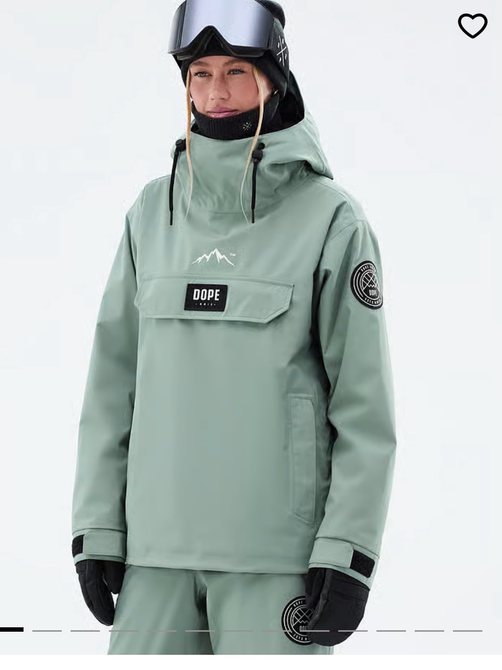 DOPE Sage Green Anorak Snowboard Jacket